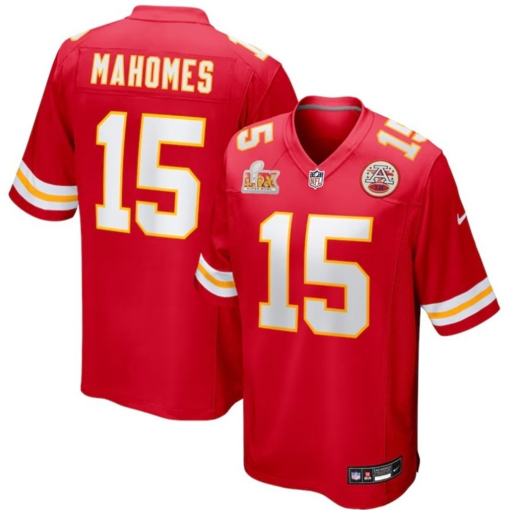 Kansas City Chiefs Patrick Mahomes Nike Football Jersey Men's 2XL Super Bowl LIX